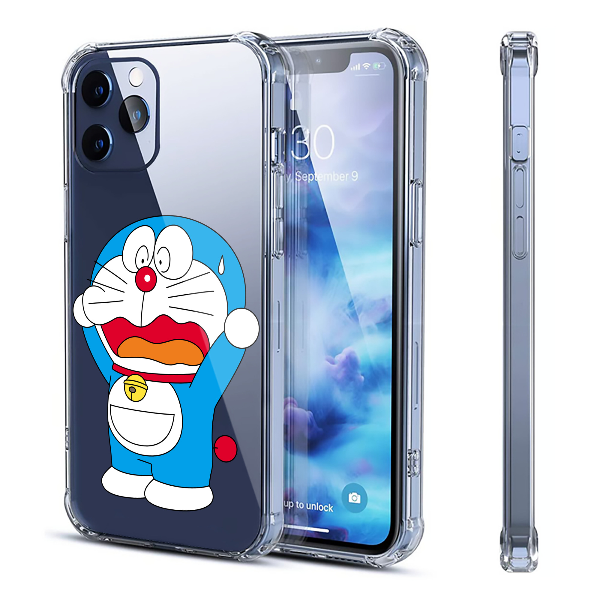 （画像用） ドラえもん Doraemon 【iPhone 12シリーズ対応】透明スマホケース（クリアソフトケース）